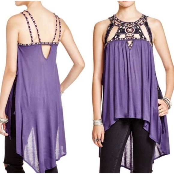 Free People Tops - Free People Embellished Vision Quest Tunic